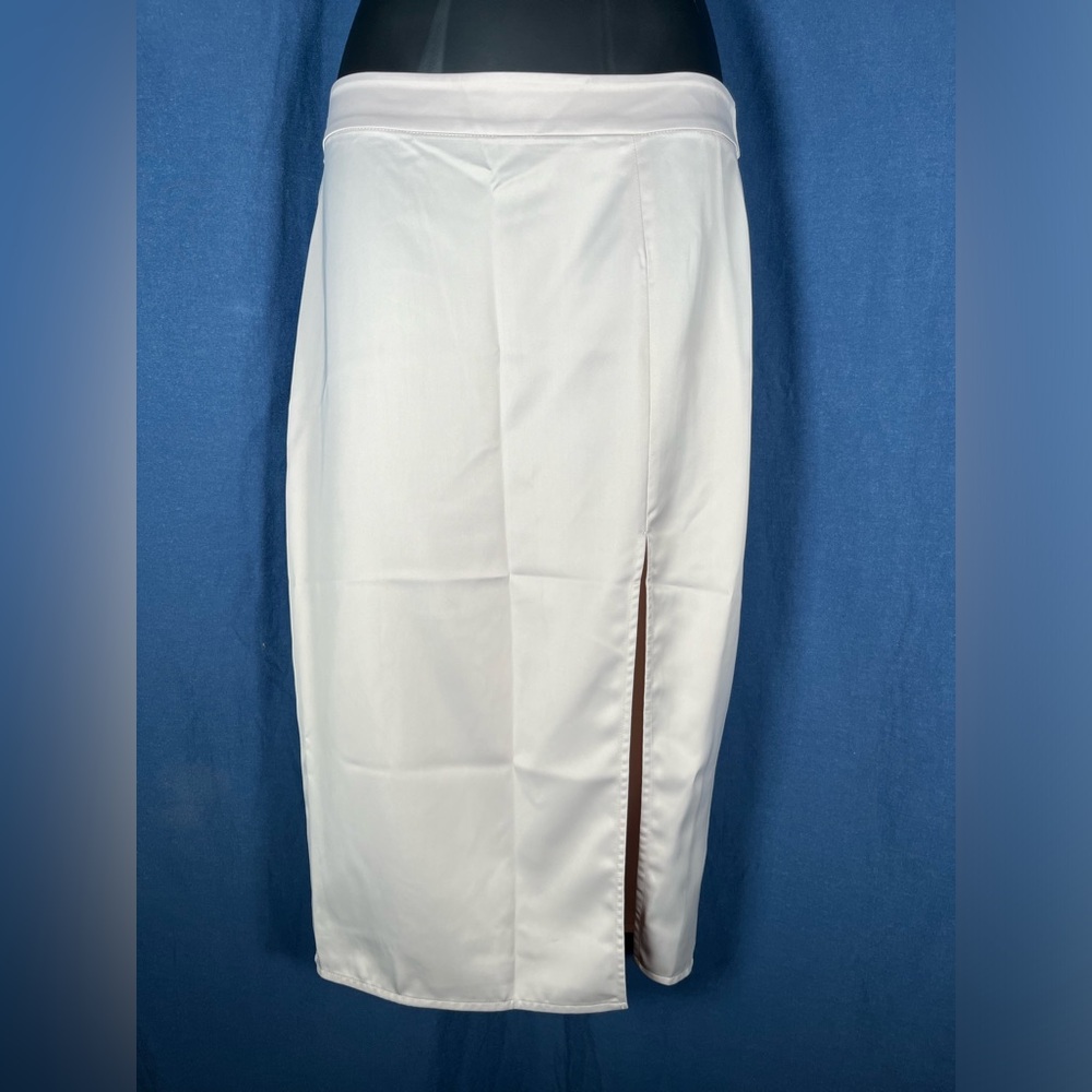 Aritzia babaton satin pencil skirt with waist band and slit - NWOT